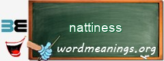 WordMeaning blackboard for nattiness